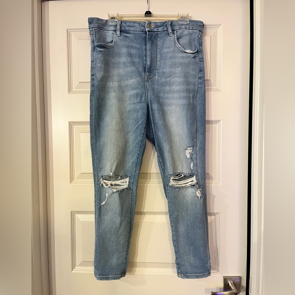 American Eagle Outfitters High Rise Light Blue Skinny Jeans